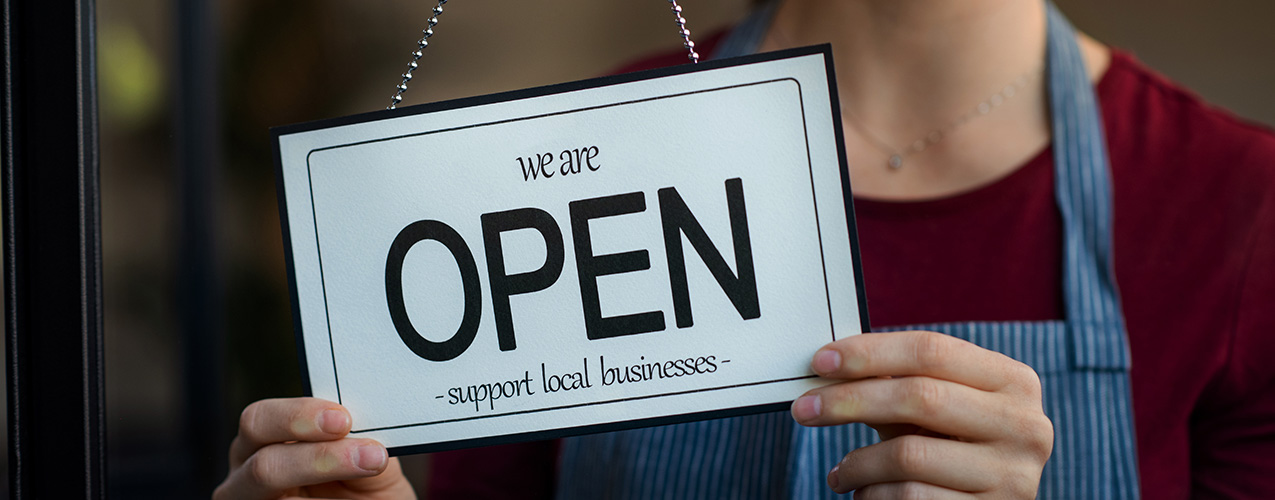 Shop door open sign